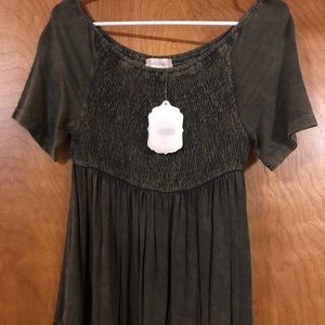 Altar’d State Off Shoulder Green Top NWT